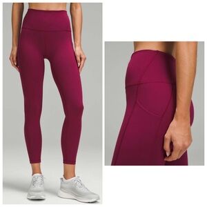 Lululemon Deep Luxe Wunder Train High Rise Leggings with Pockets NWOT